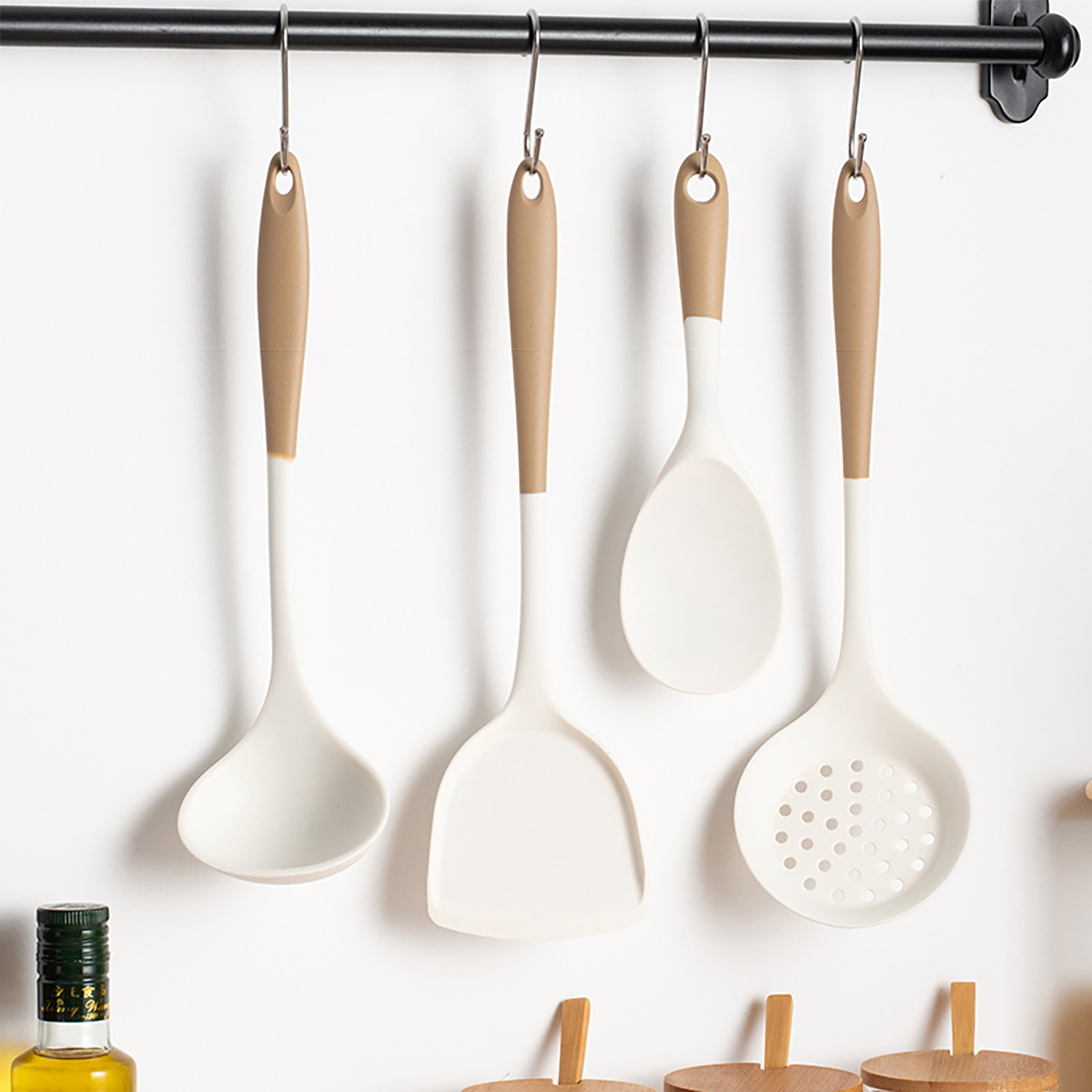Home Cooking Cookbook - 4 Stuks Siliconen Keukengerei Set Pot