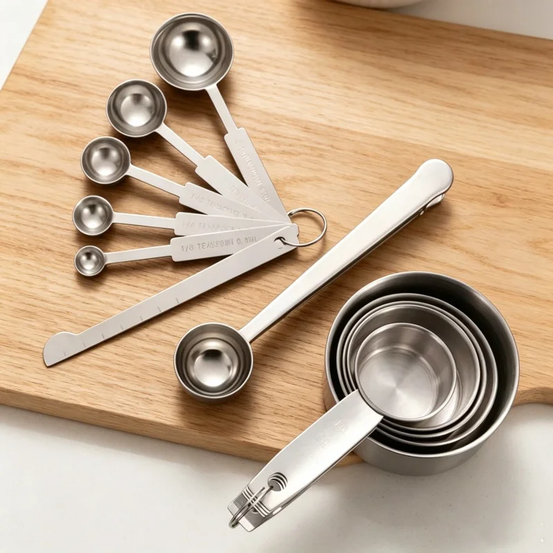 Home Cooking Cookbook - Stapelbare roestvrijstalen maatlepels Set Maatbeker Koffie