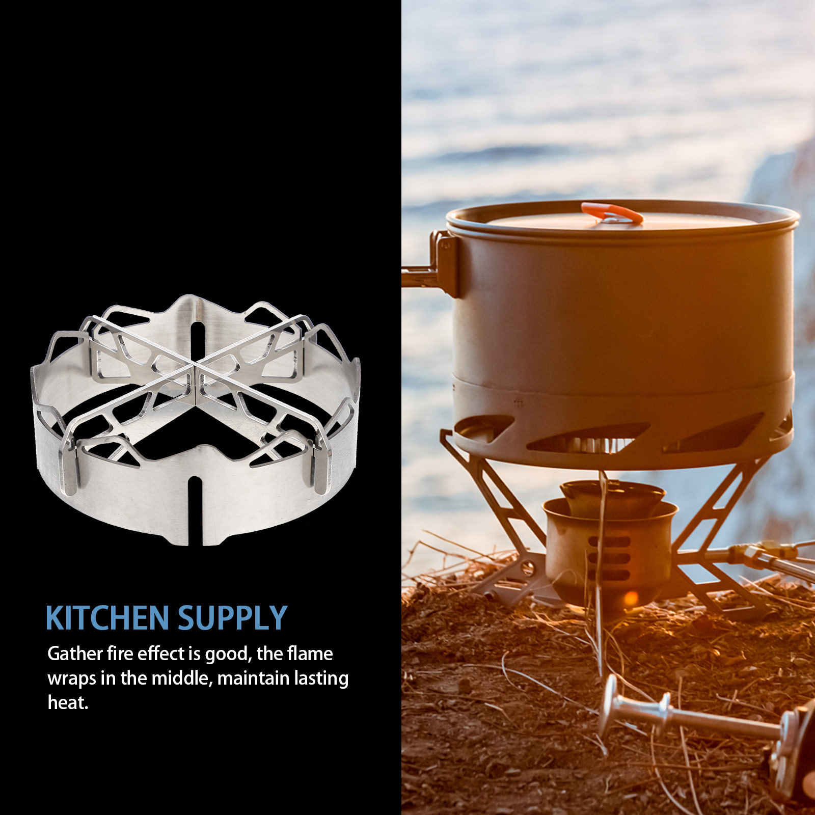 Winddichte roestvrijstalen keu - Home Cooking Gas recensie en prijs